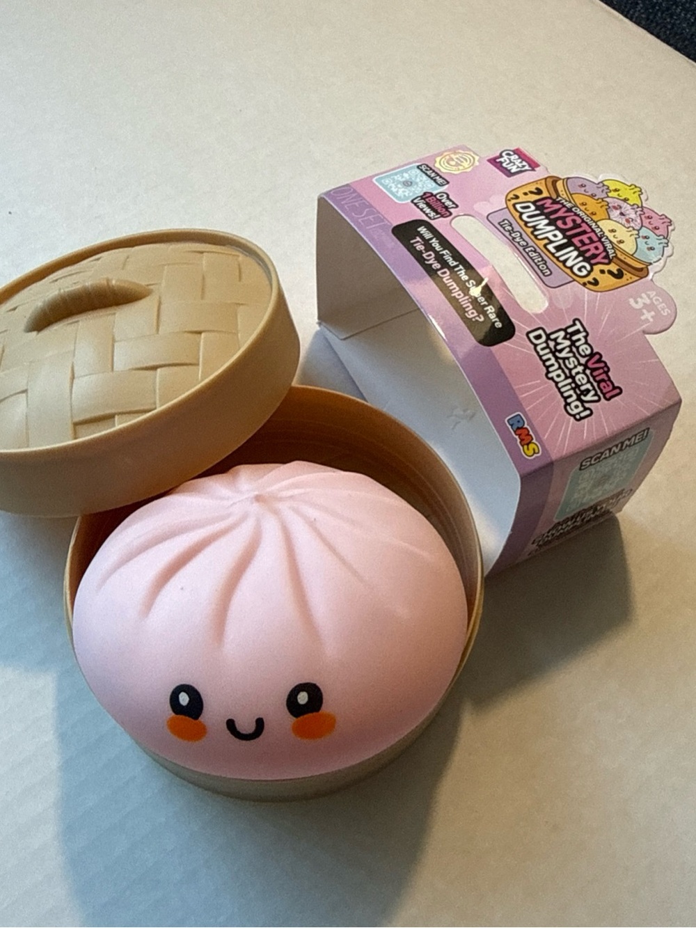 Mystery Dumpling Squishy Toy - Tie - Dye edition- Pink